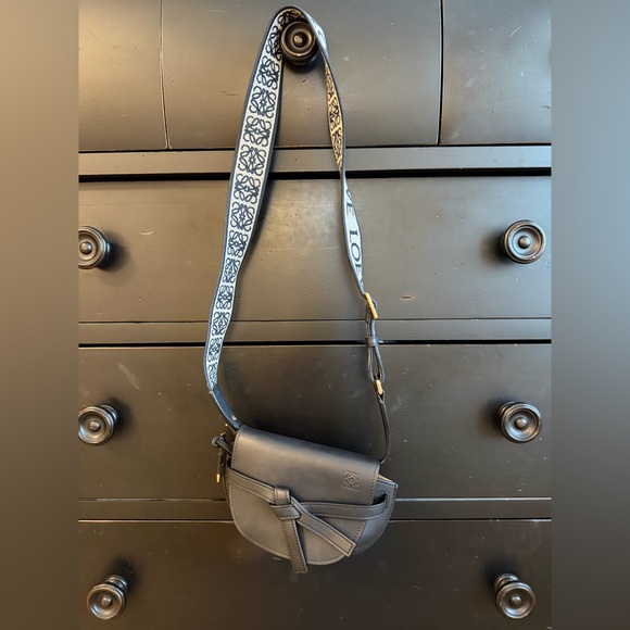 Loewe Mini Gate Leather Convertible Bag in Black - Picture 2 of 8